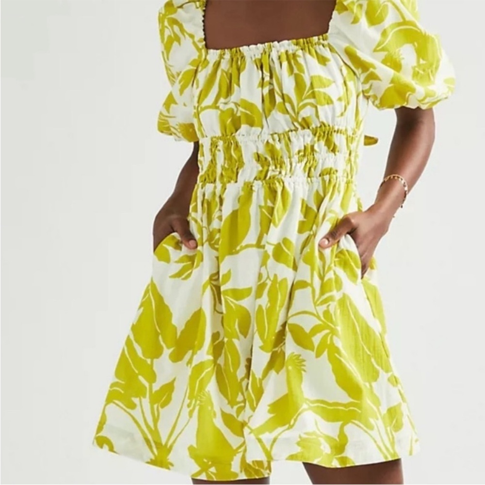 Anthropologie Maeve Feliciana Tropical Floral Mini Open Back Dress New Size XL - Picture 3 of 13